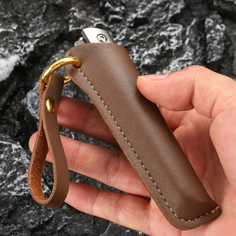 Wood Handle Folding Knife Damascus Pattern Camping Pocket Knives - Image 5