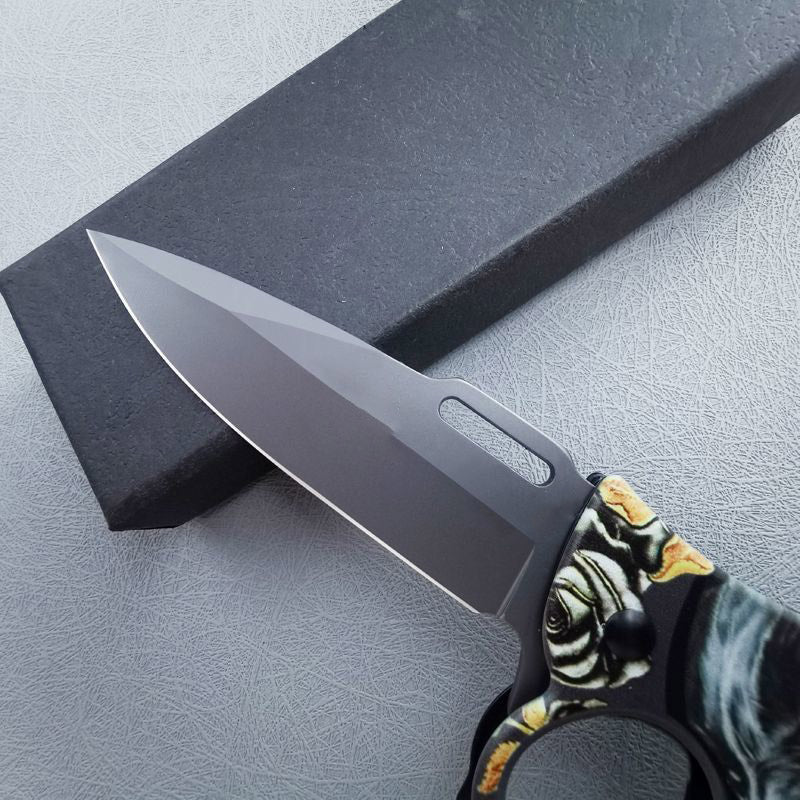 Wooden Handle Folding Knuckle Knife Outdoor Self Defense Pocket Knives EDC Tools - Image 10