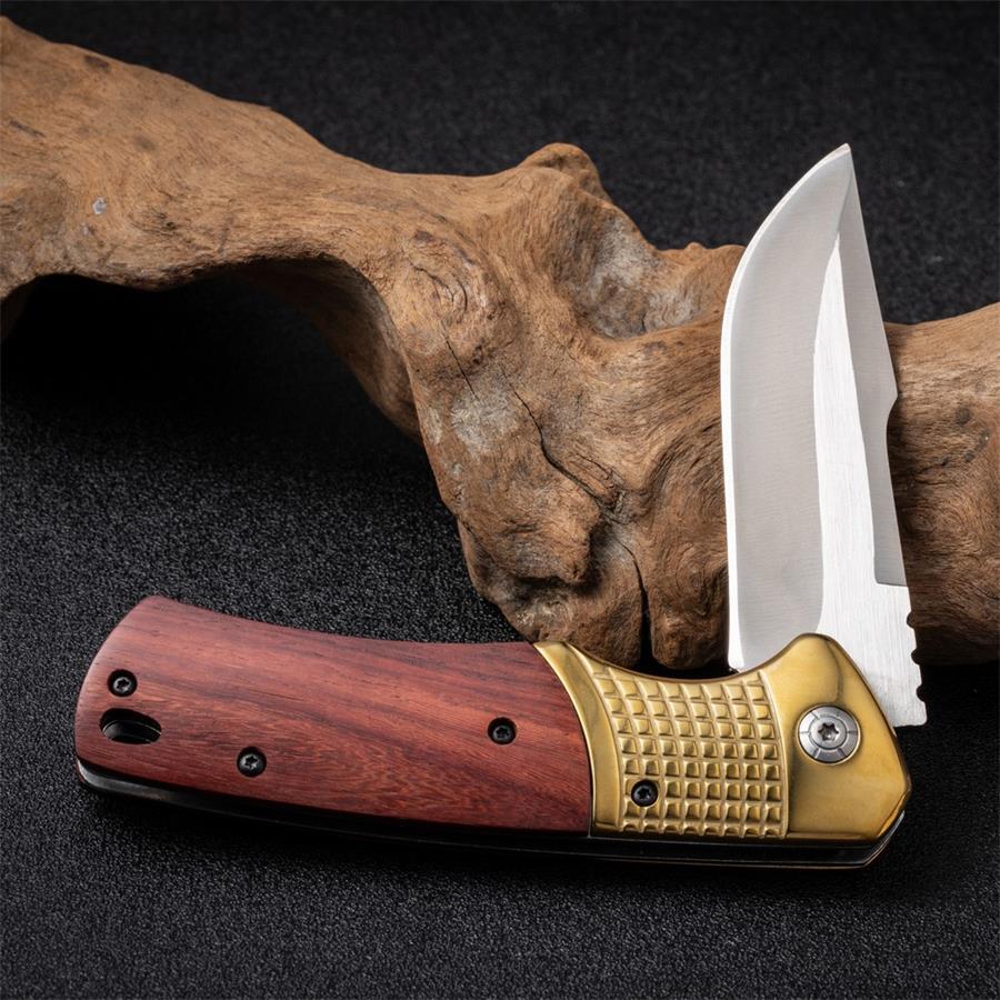 Wooden Handle Outdoor Folding Knife Camping Survival Knives - Image 7