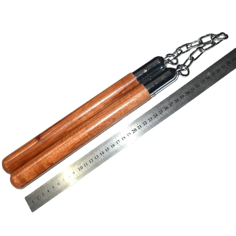 Wooden Nunchucks Martial Arts Sports Training Self Defense EDC Tools - Image 3